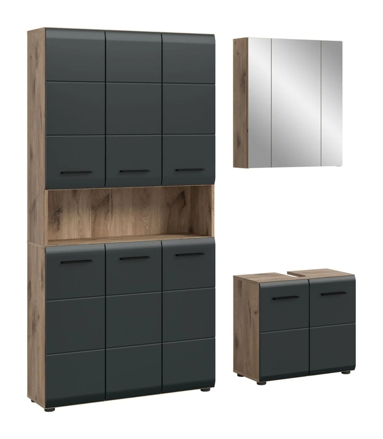 Bad Set Ice 10 | 3-teilig | Nox Oak / schwarz matt
