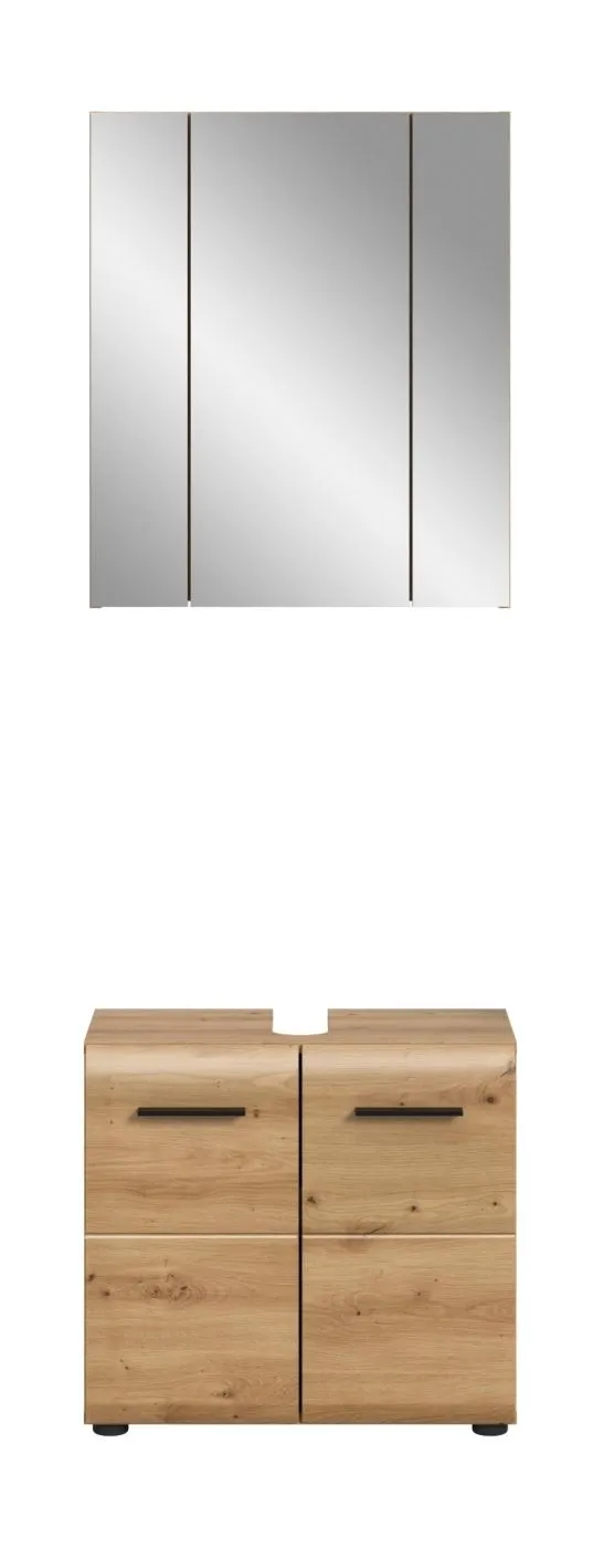 Bad Set Ice 2 | 2-teilig | Artisan Oak mit Aufsatzleuchte