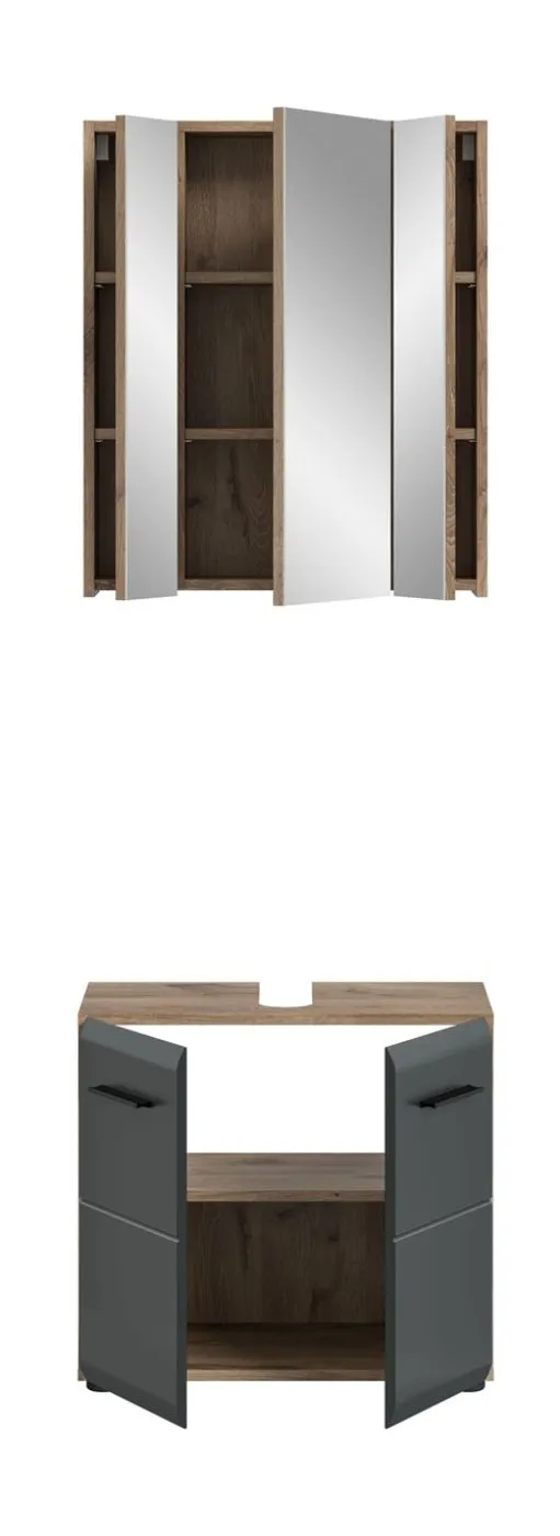 Bad Set Ice 2 | 2-teilig | Nox Oak / schwarz matt