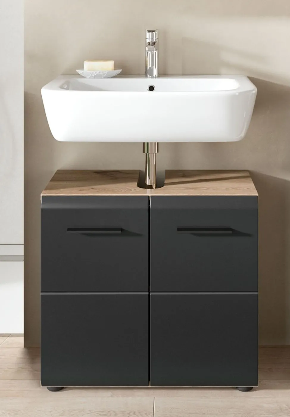 Bad Set Ice 2 | 4-teilig | Nox Oak / schwarz matt