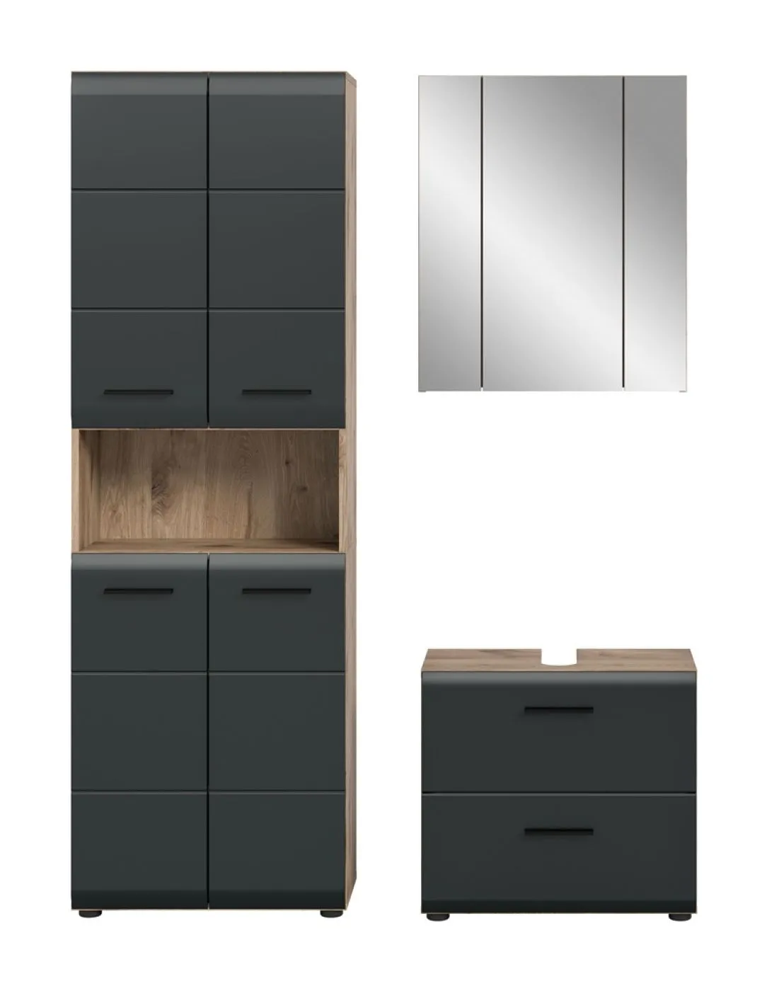 Bad Set Ice | 3-teilig | Nox Oak / schwarz matt