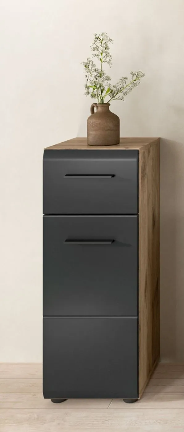 Bad Set Ice | 4-teilig | Nox Oak / schwarz matt ohne