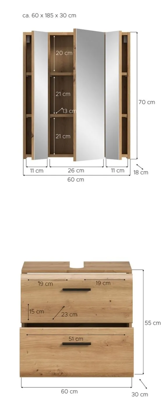 Bad Set Ice 9 | 2-teilig | Artisan Oak