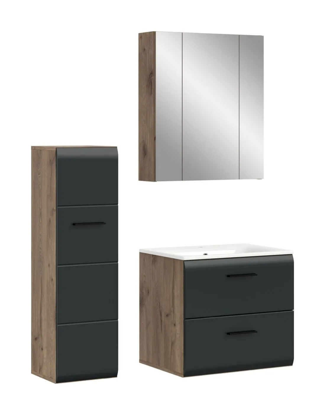 Bad Set Ice 9 | 3-teilig | Nox Oak / schwarz matt