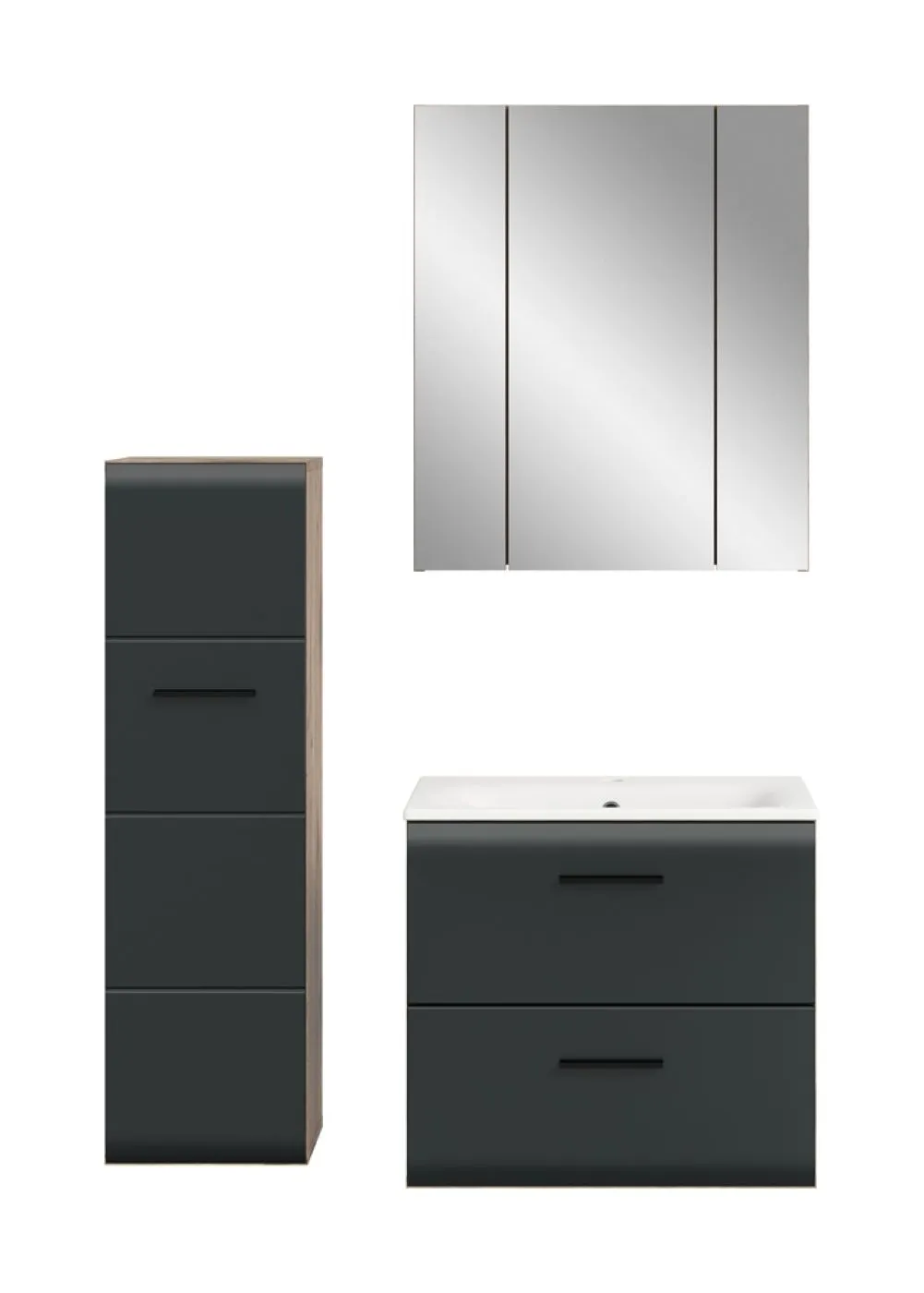 Bad Set Ice 9 | 3-teilig | Nox Oak / schwarz matt