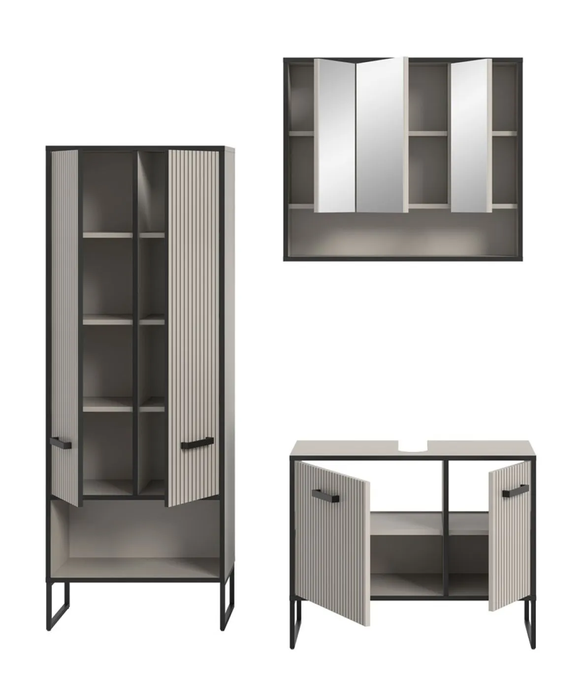 Badezimmer-Set Bagno 3 | Kaschmir | 3-teilig