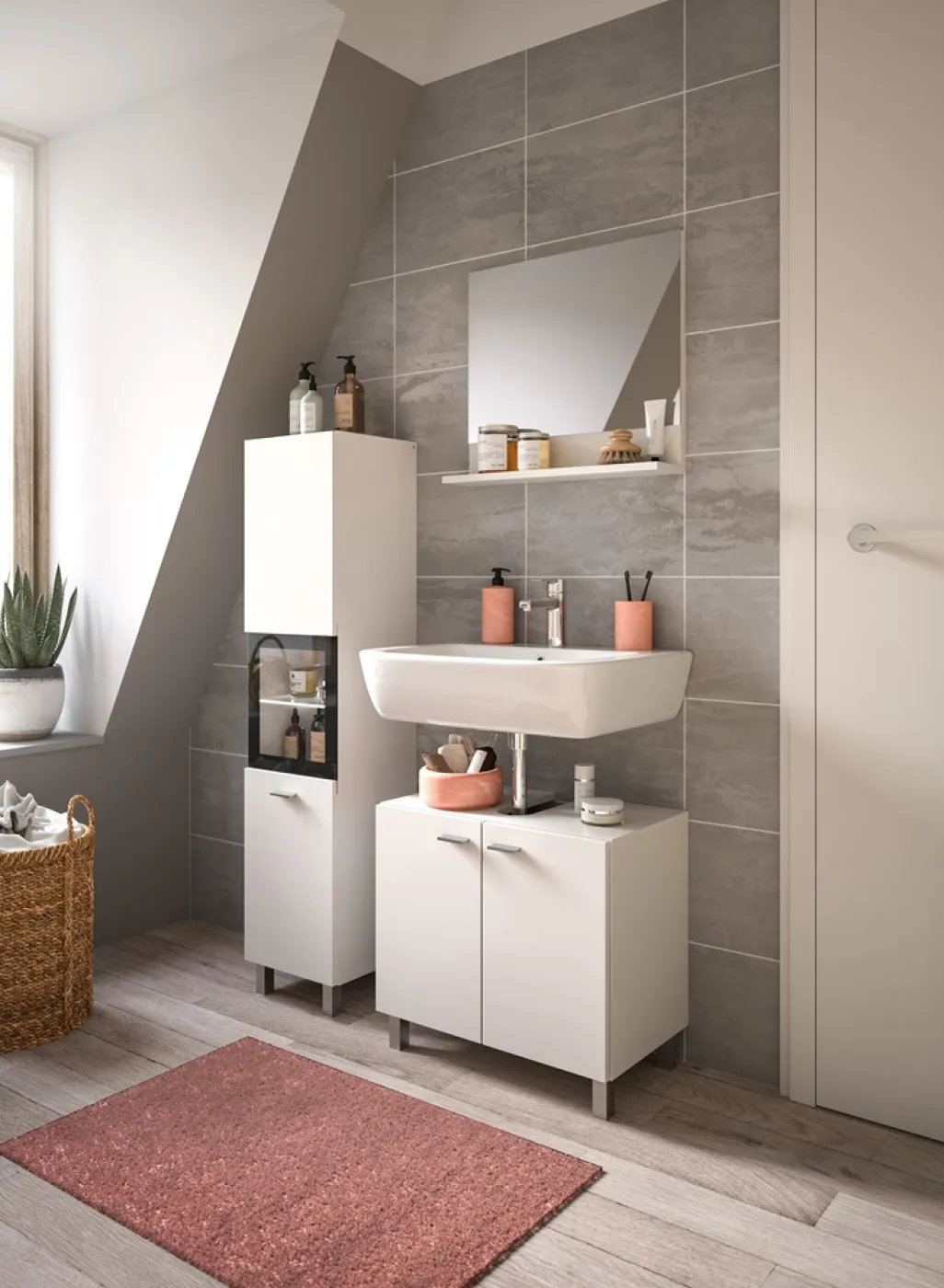 Badezimmer Set Boston 2 | 3-teilig | weiß