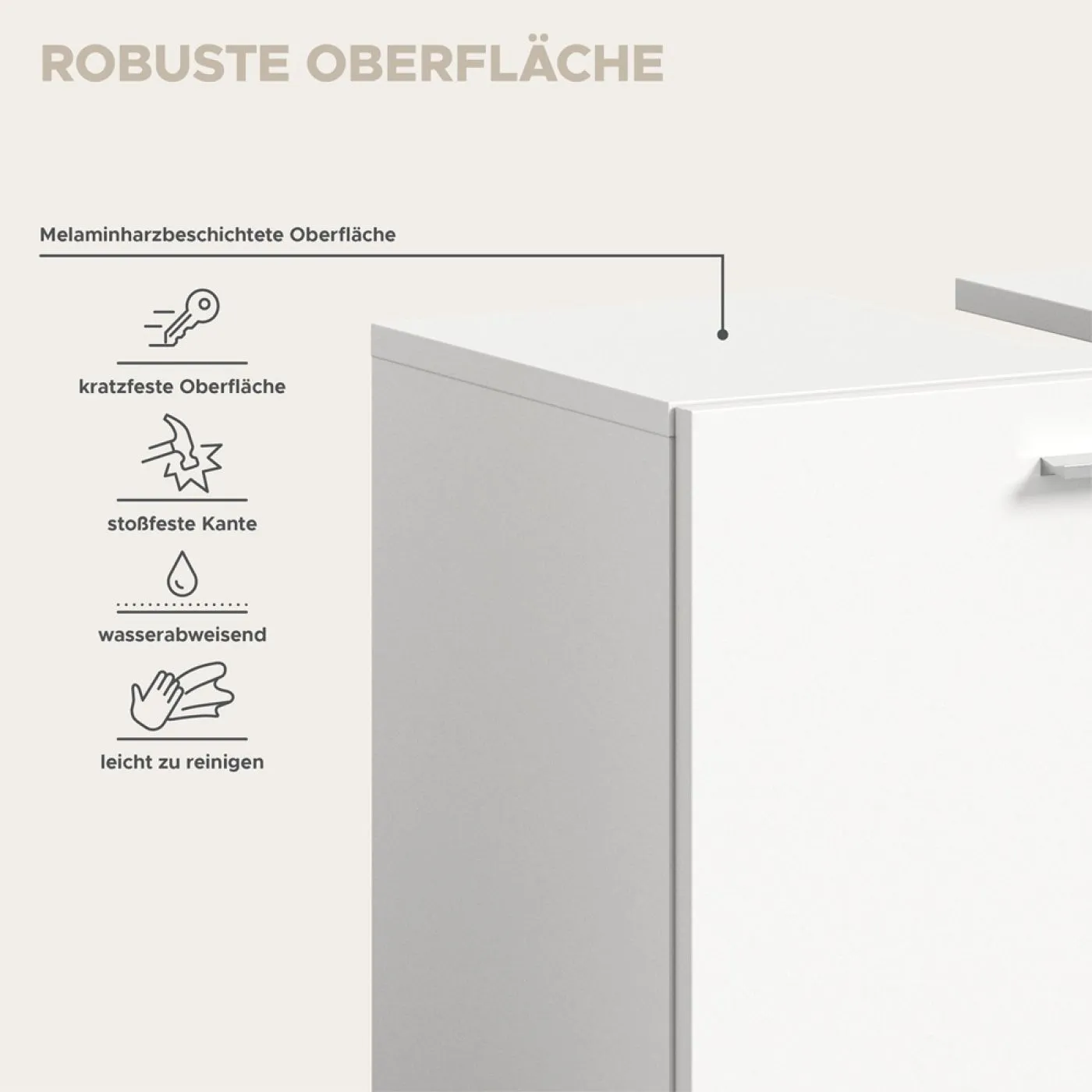 Badezimmer Set Boston 2 | 3-teilig | weiß