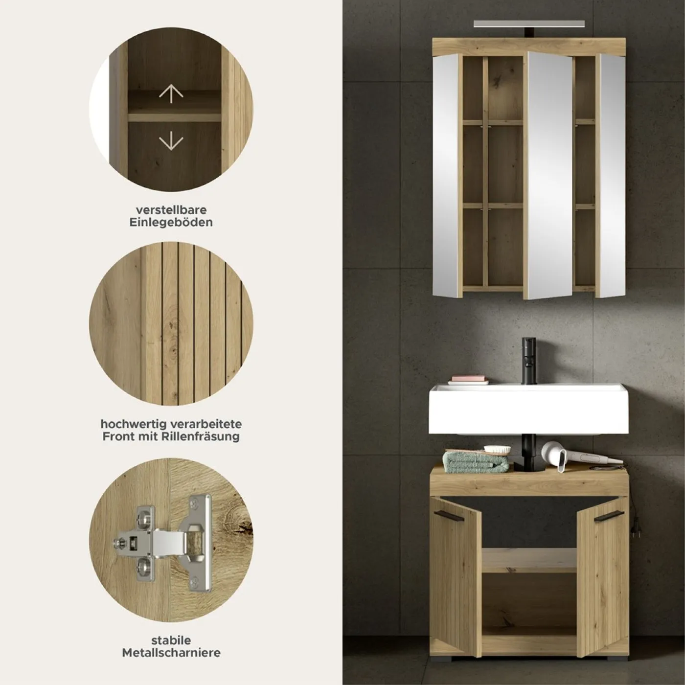 Badezimmer-Set Scout 2 | Artisan Eiche | 2-teilig