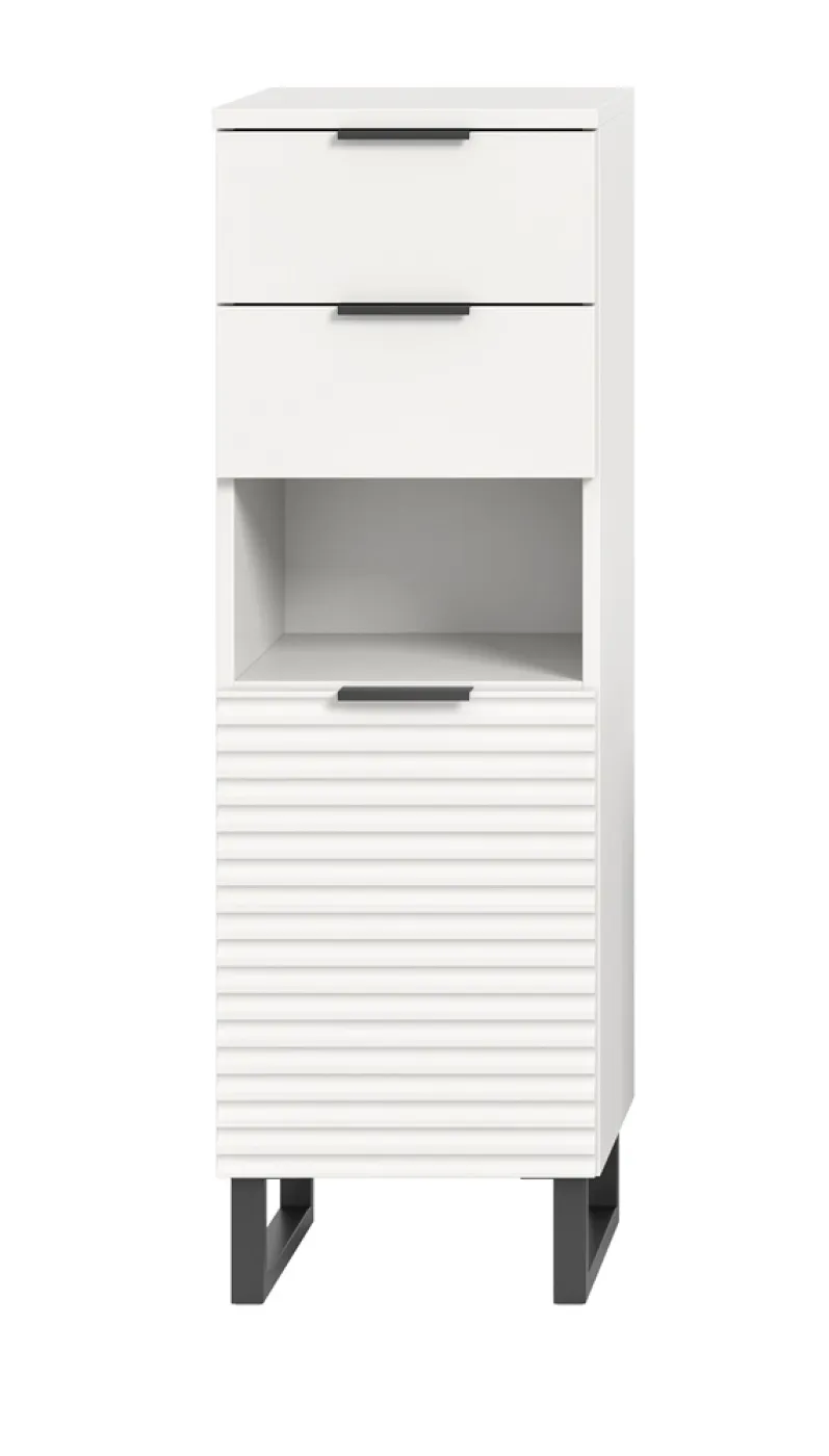 Badezimmreschrank | Standschrank Riff | weiß