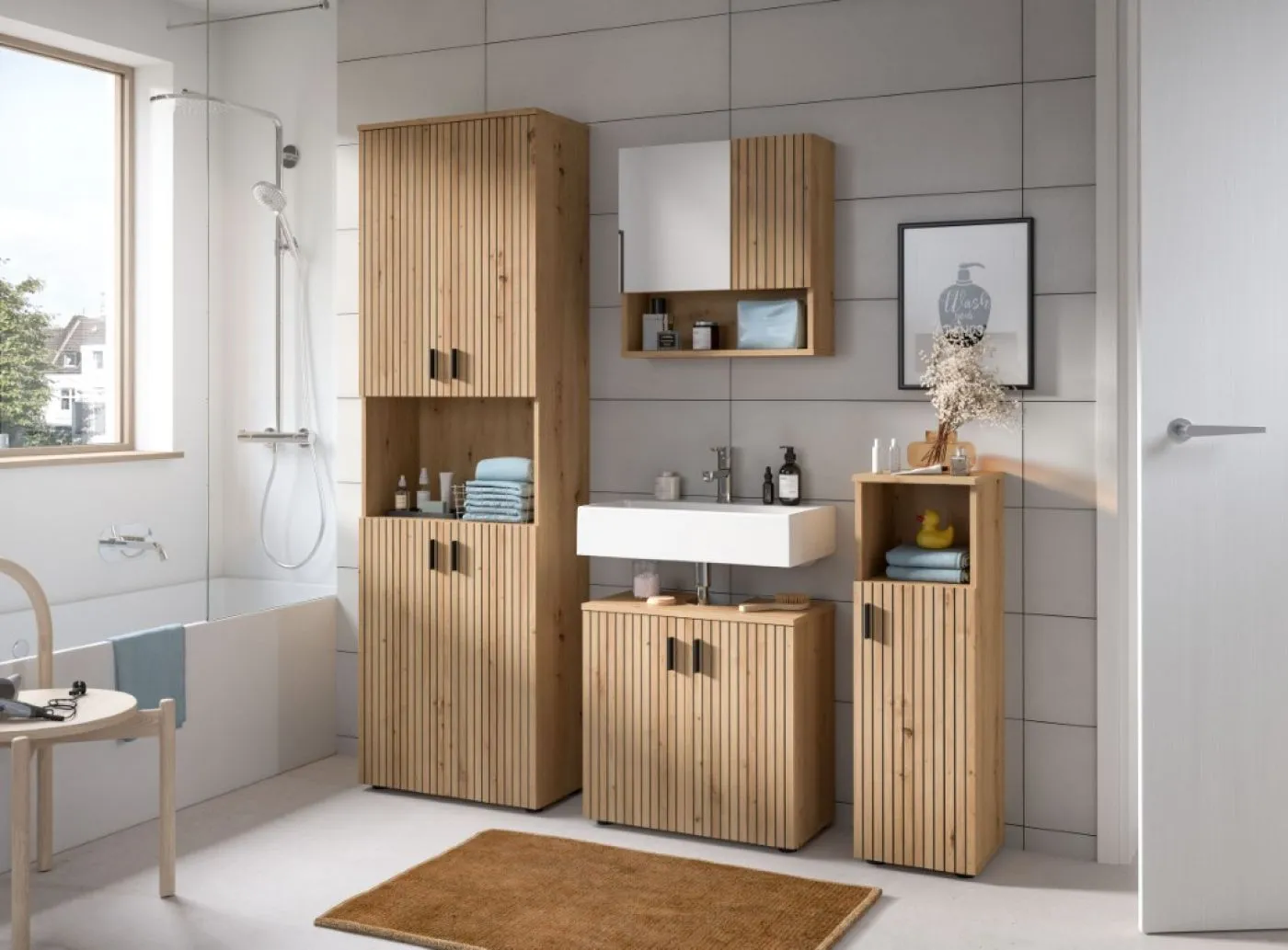 Badkombination Mone 1 | 3-teilig | Artisan Oak