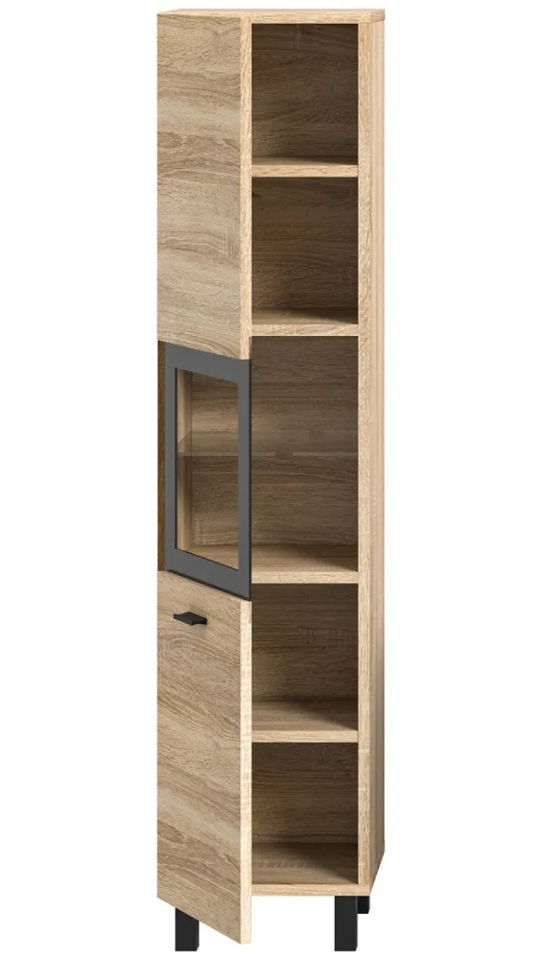 Badschrank Boston | mit Glastür | Eiche Sonoma