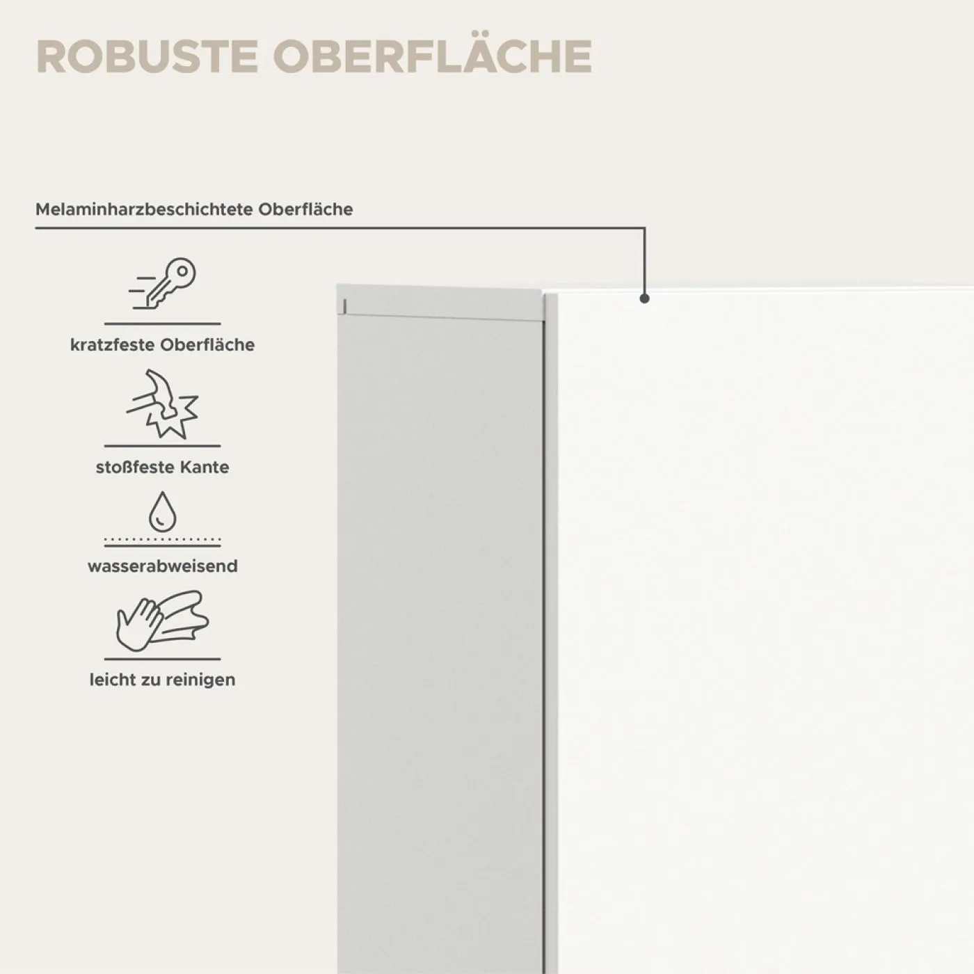 Badschrank Boston | mit Glastür | weiß