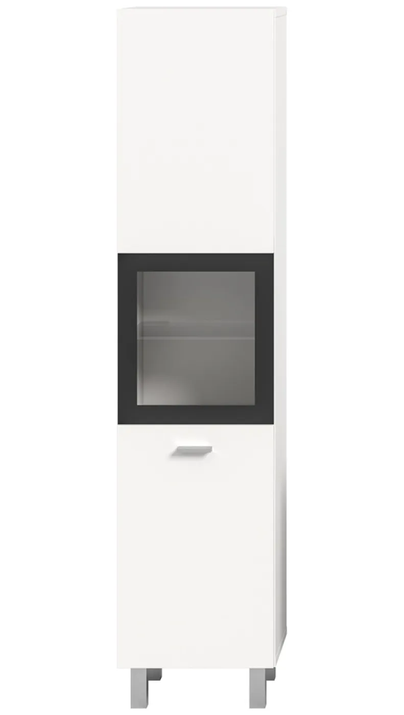 Badschrank Boston | mit Glastür | weiß