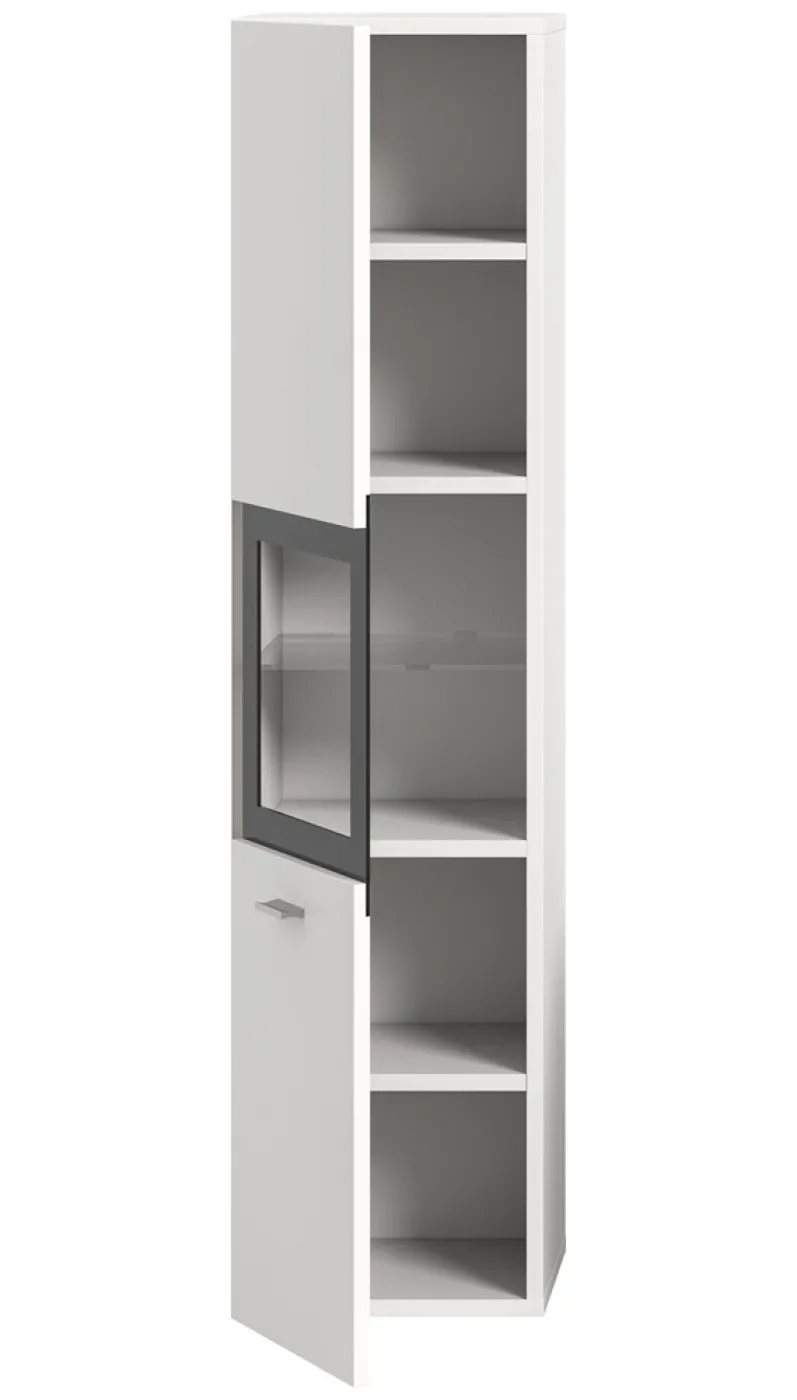 Badschrank Boston | mit Glastür | weiß