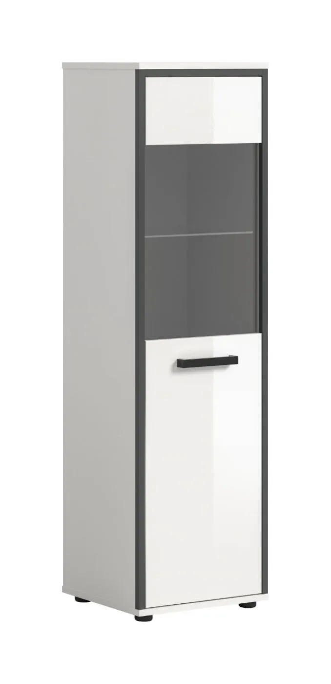 Badschrank Kojak | weiß / weiß Hochglanz | optional Beleuchtung