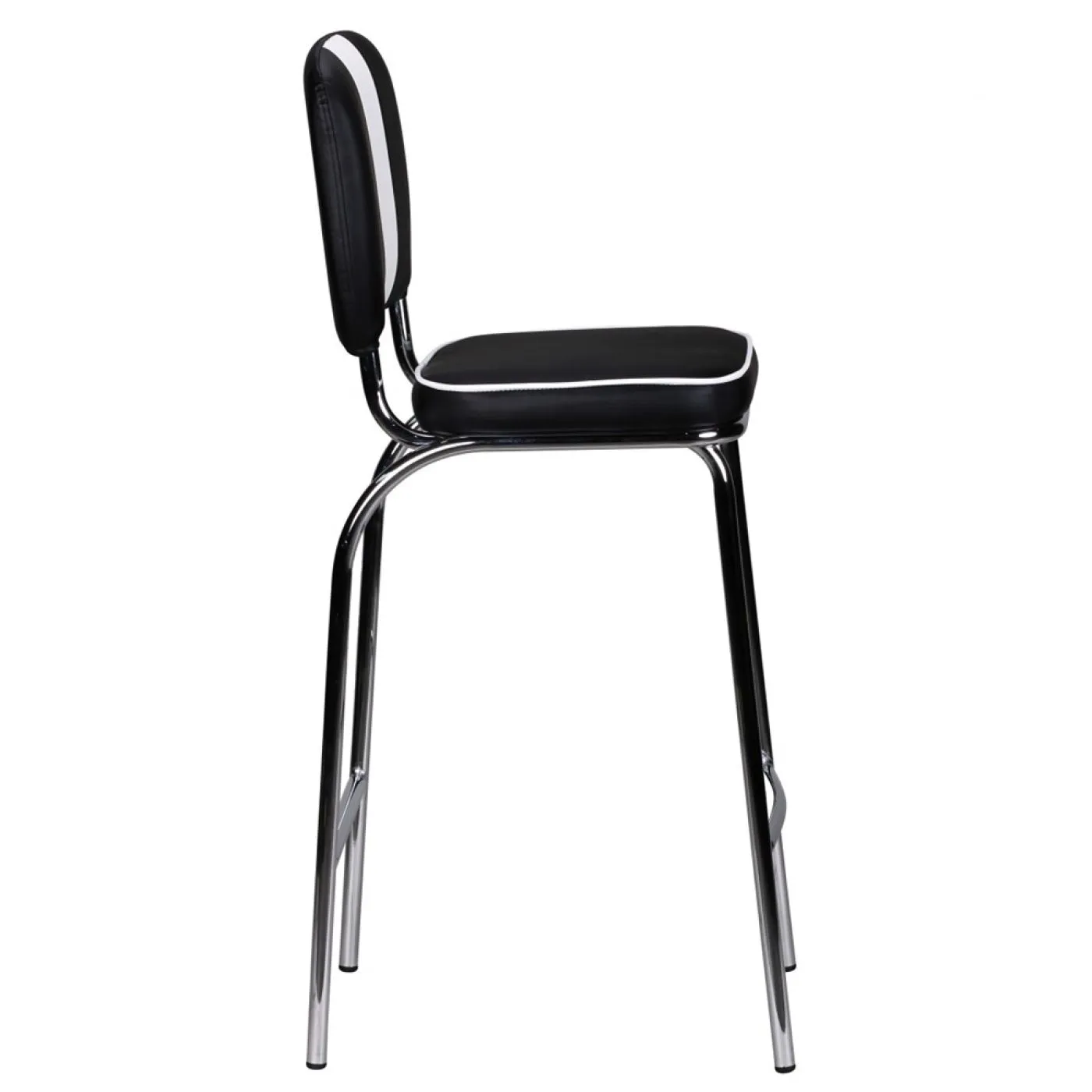 Barstuhl Deni | Retro Vintage | schwarz / weiß