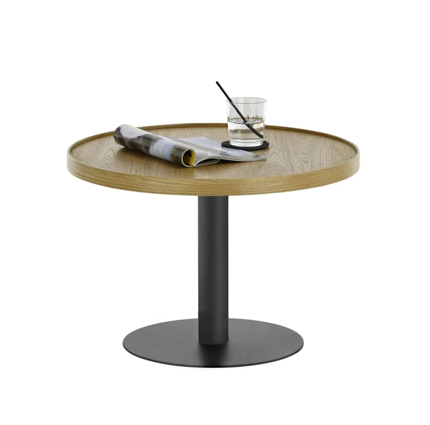 Couchtisch Monteverde | rund | Ø60/Ø80 | Eiche / schwarz | verschiedene Größen