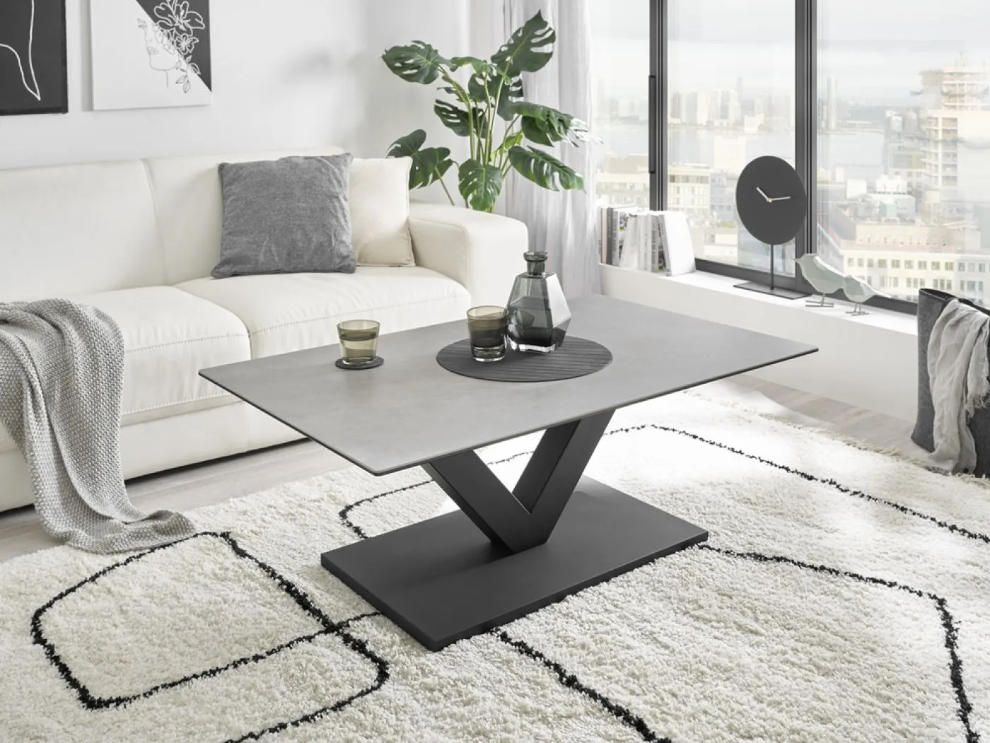 Couchtisch Sapporo | grau / schwarz