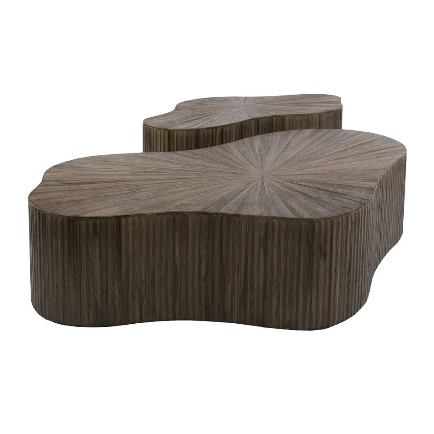 Couchtisch Set Luck 3 | 2-teilig | Teakholz massiv | Espresso