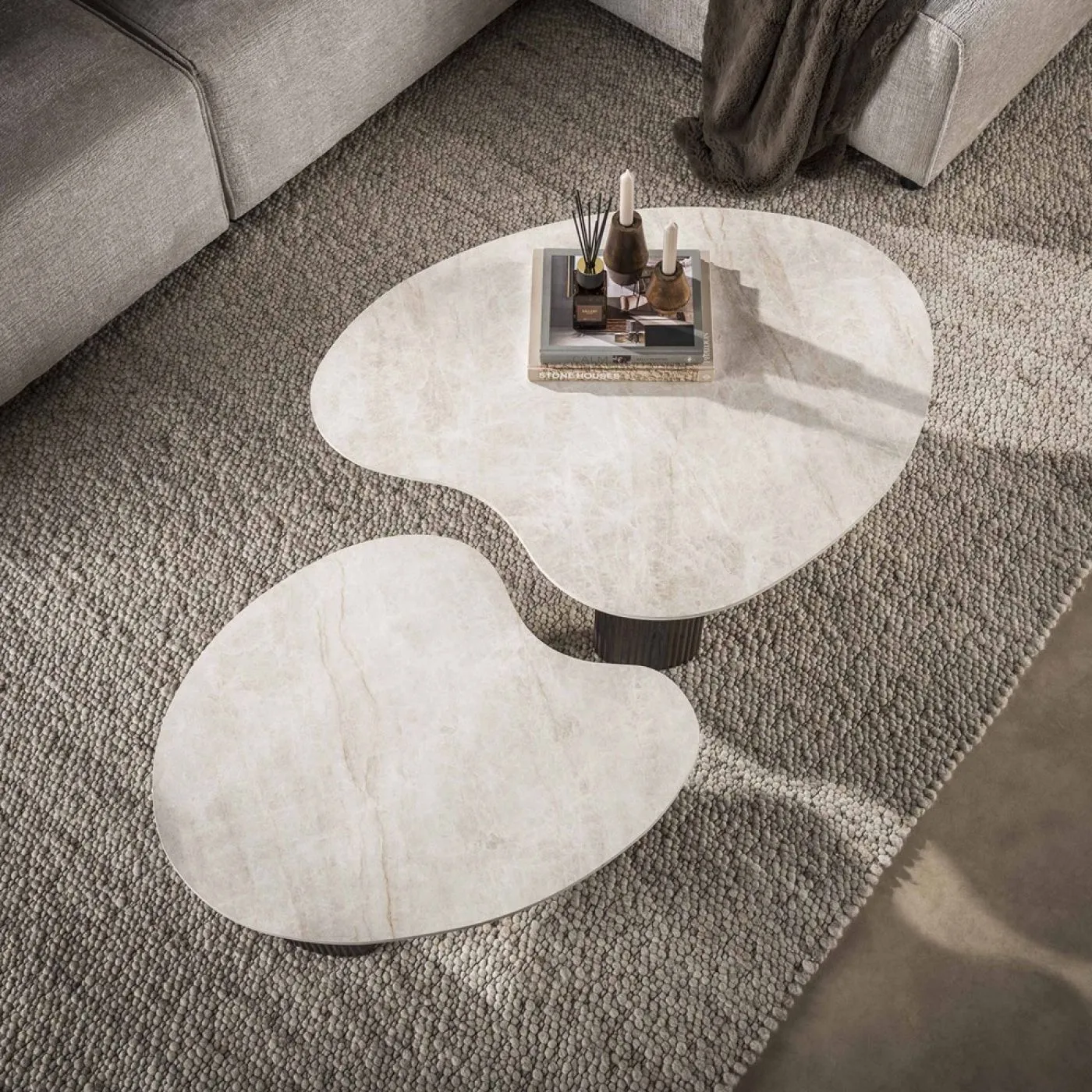 Couchtisch Set Sienna | 2-teilig | 3D Keramik | Taj Mahal
