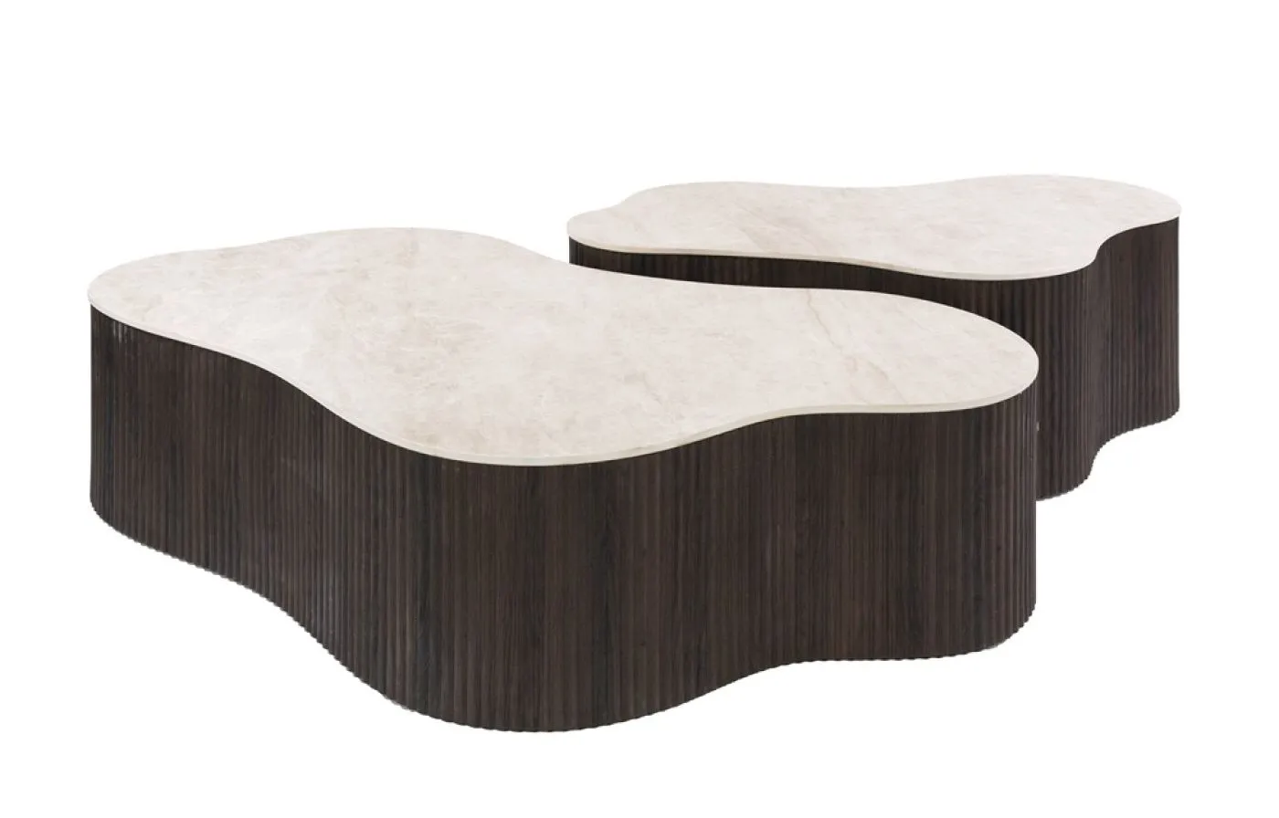 Couchtisch Set Sienna Max | Organic | 2-teilig | 3D Keramik | Taj Mahal
