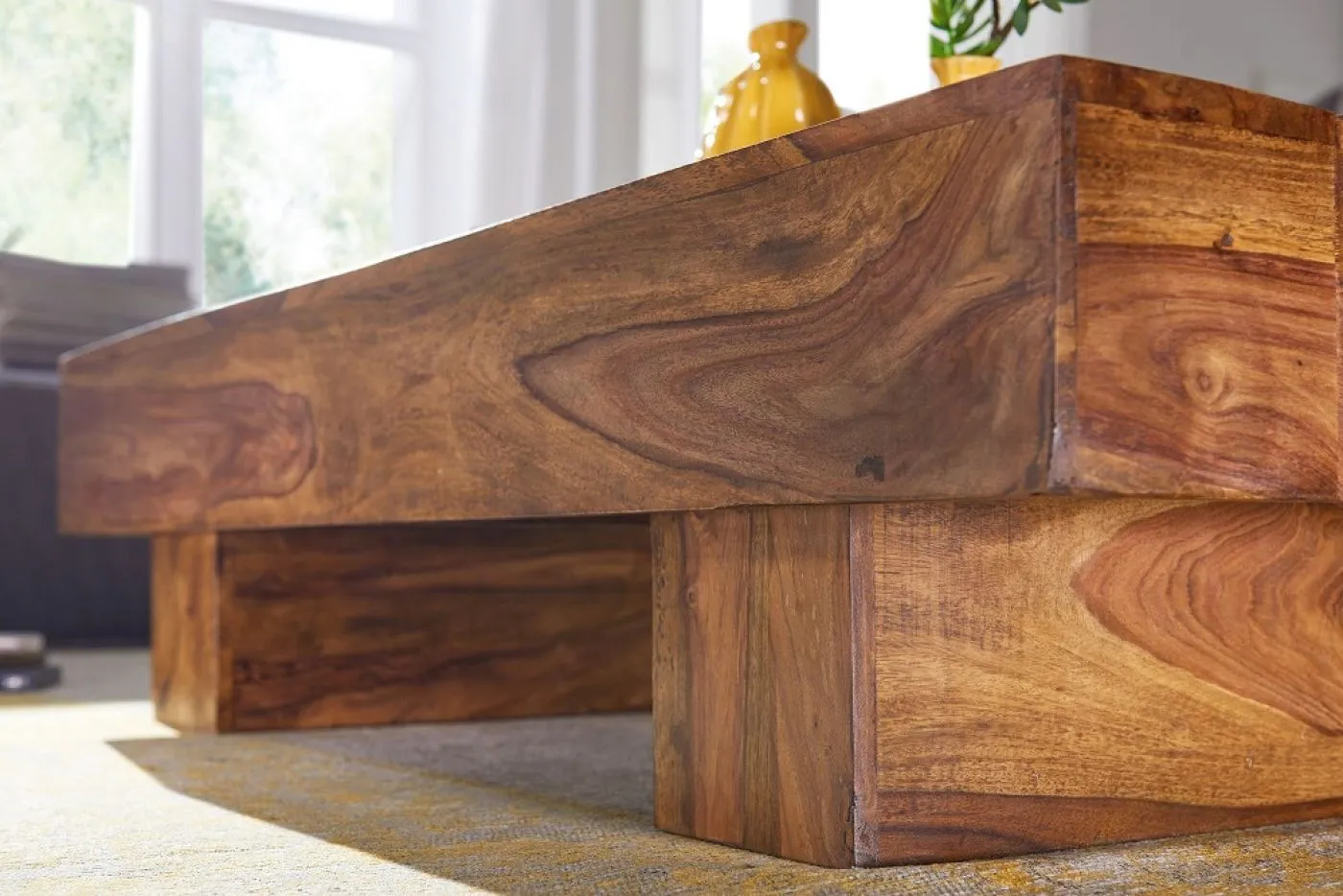 Couchtisch Sira | Sheesham Holz Massiv | braun