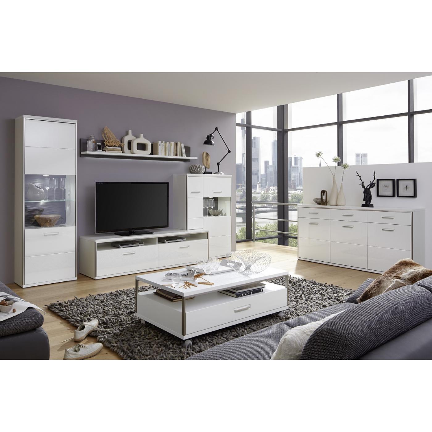 Couchtisch Trento | Wohnzimmertisch | weiß Hochglanz