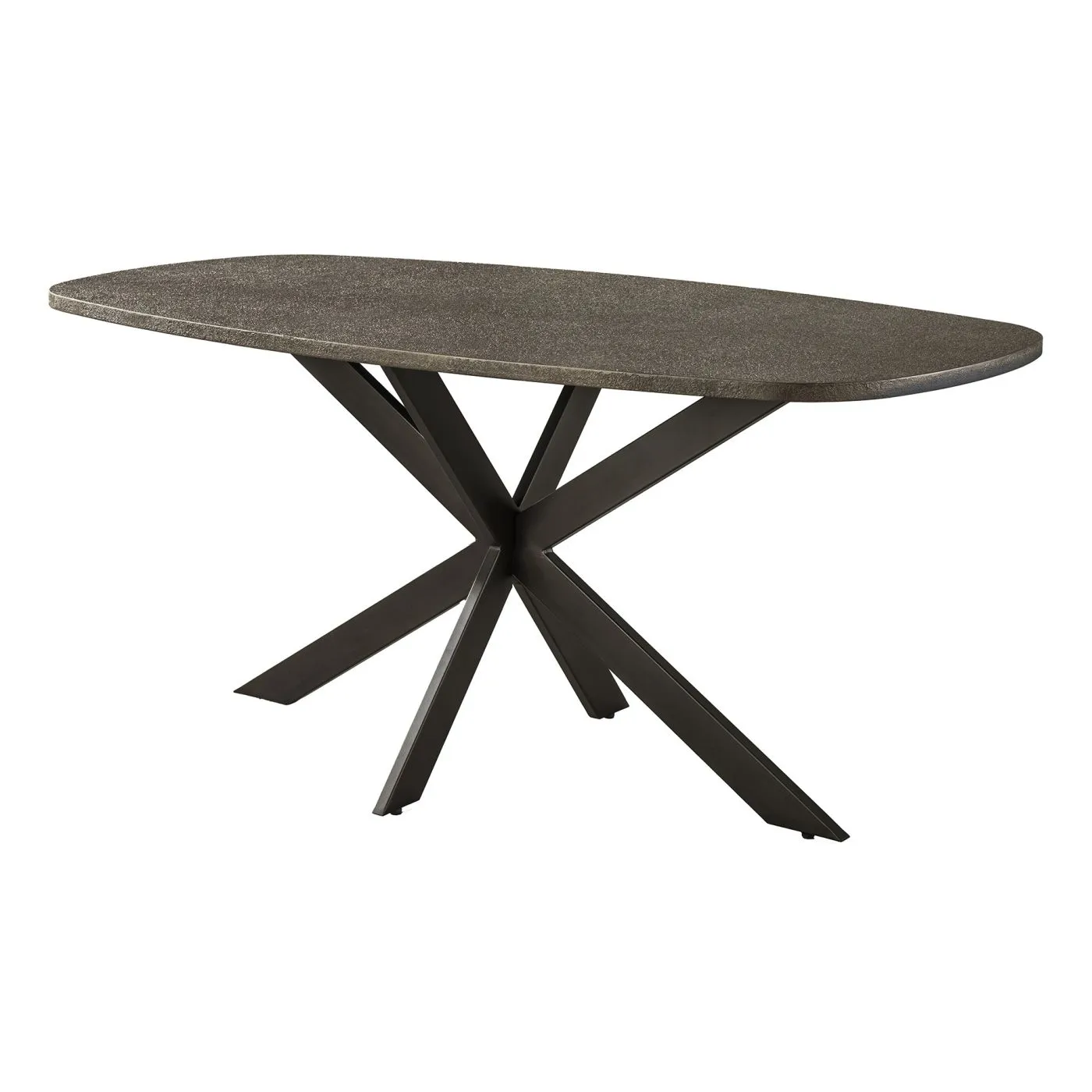 Esstisch Alur | dänisch Oval | 215 cm | Metallic-Optik