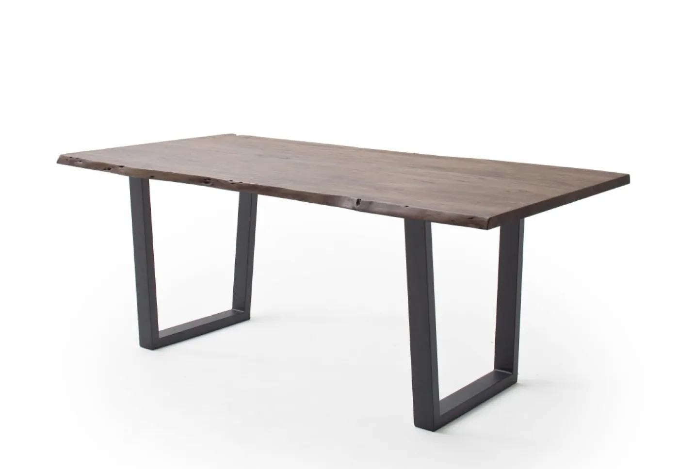 Esstisch Calabria | Akazie massiv | T-Gestell | walnuss / anthrazit | 220 x 100 -Tischplatte 5,5 cm