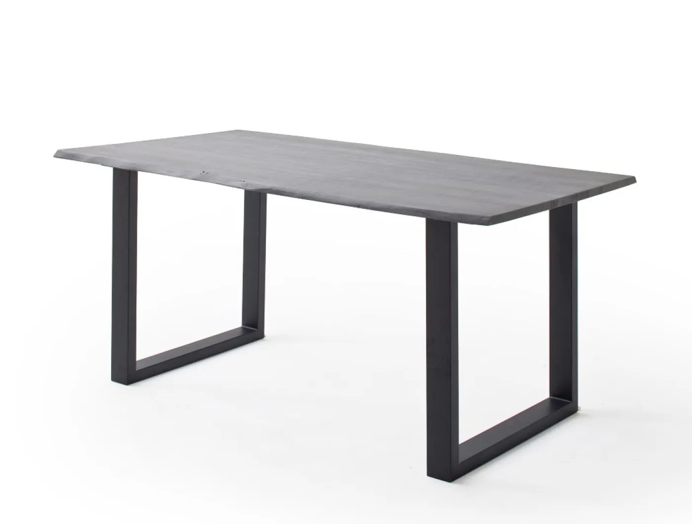 Esstisch Calabria | Akazie massiv | U-Gestell | grau / anthrazit | 180 x 90-Tischplatte 2,5 cm