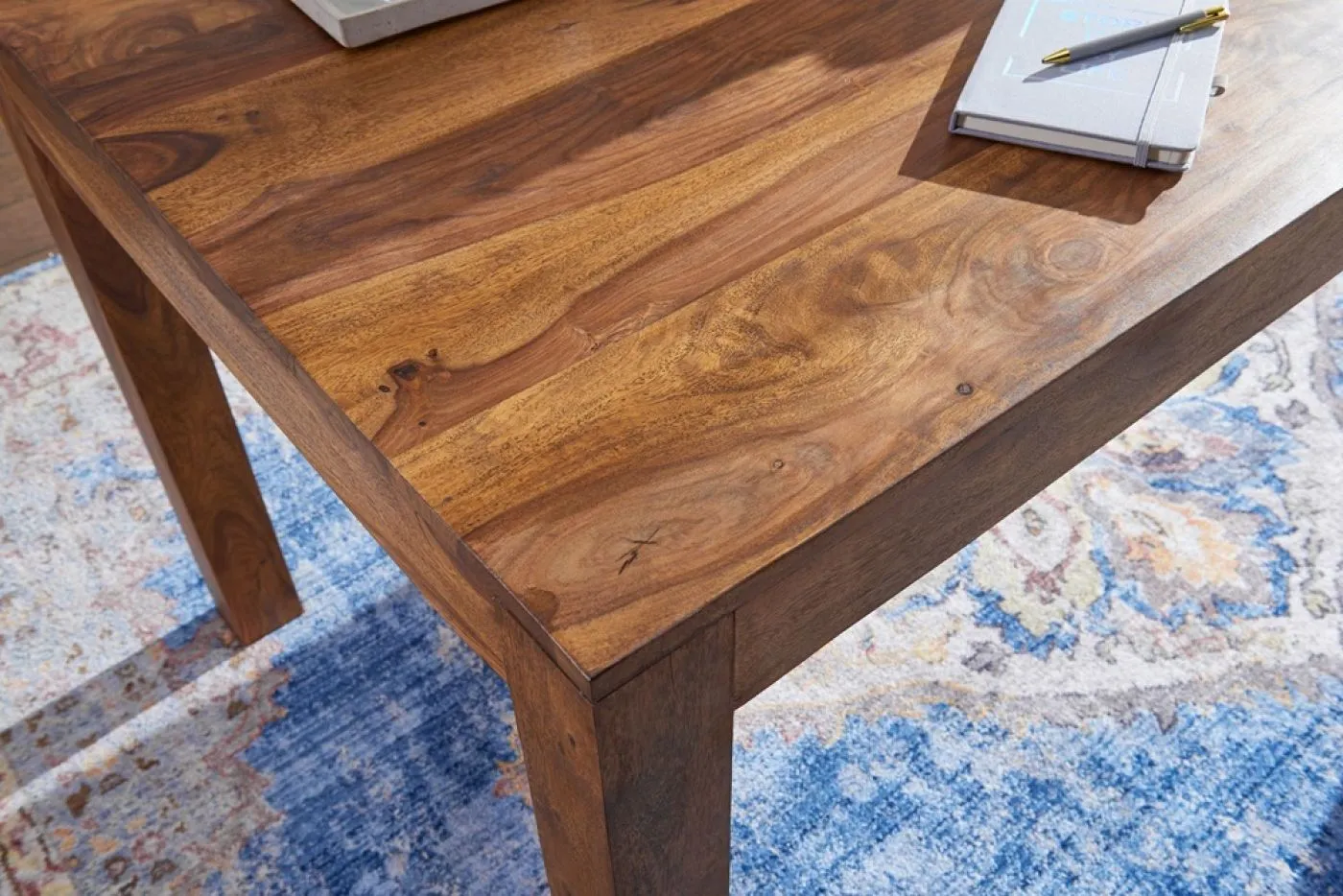 Esstisch Mibia | Sheesham Holz massiv | dunkelbraun | 120x60