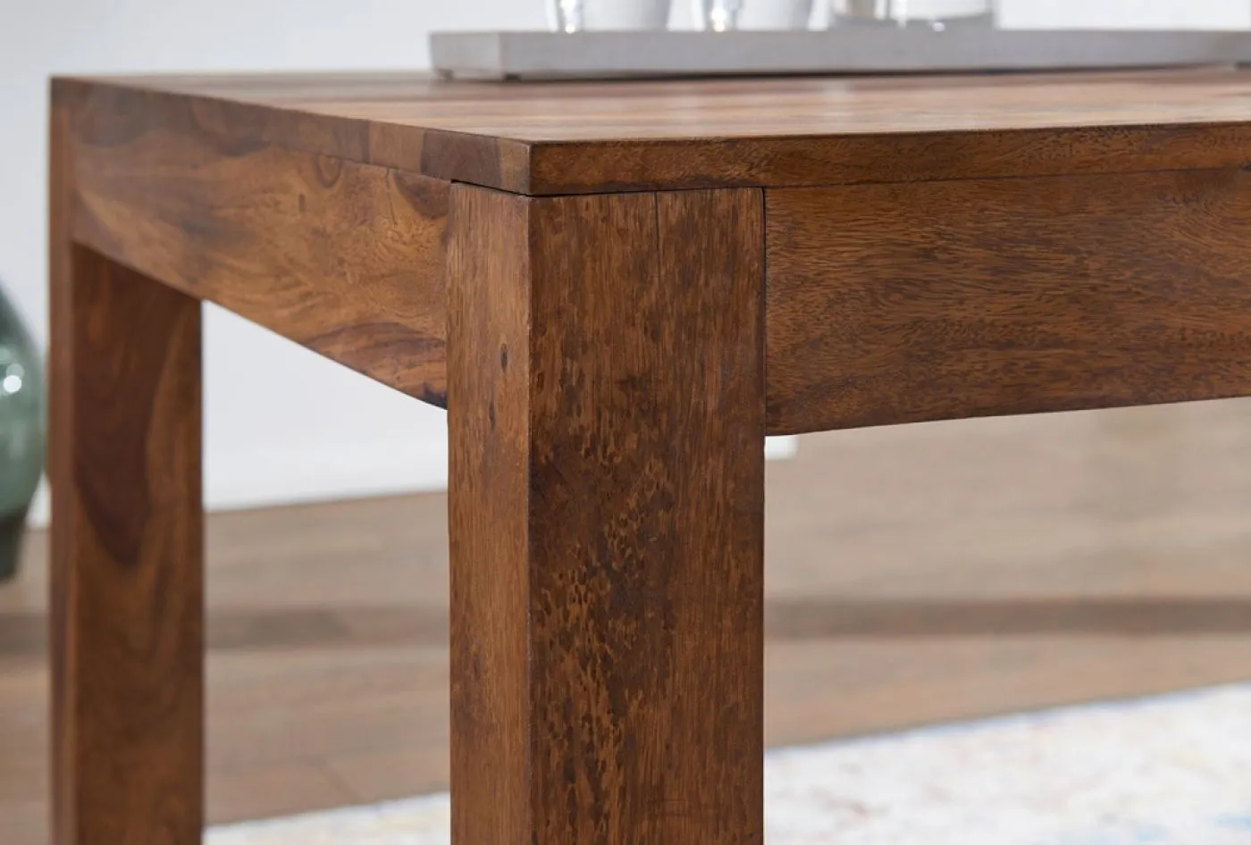 Esstisch Mibia | Sheesham Holz massiv | dunkelbraun | 120x60