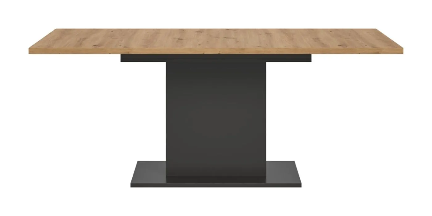Esstisch Motion | ausziehbar | Säulen-Fußgestell | Artisan Eiche / grau | 150(190)x90