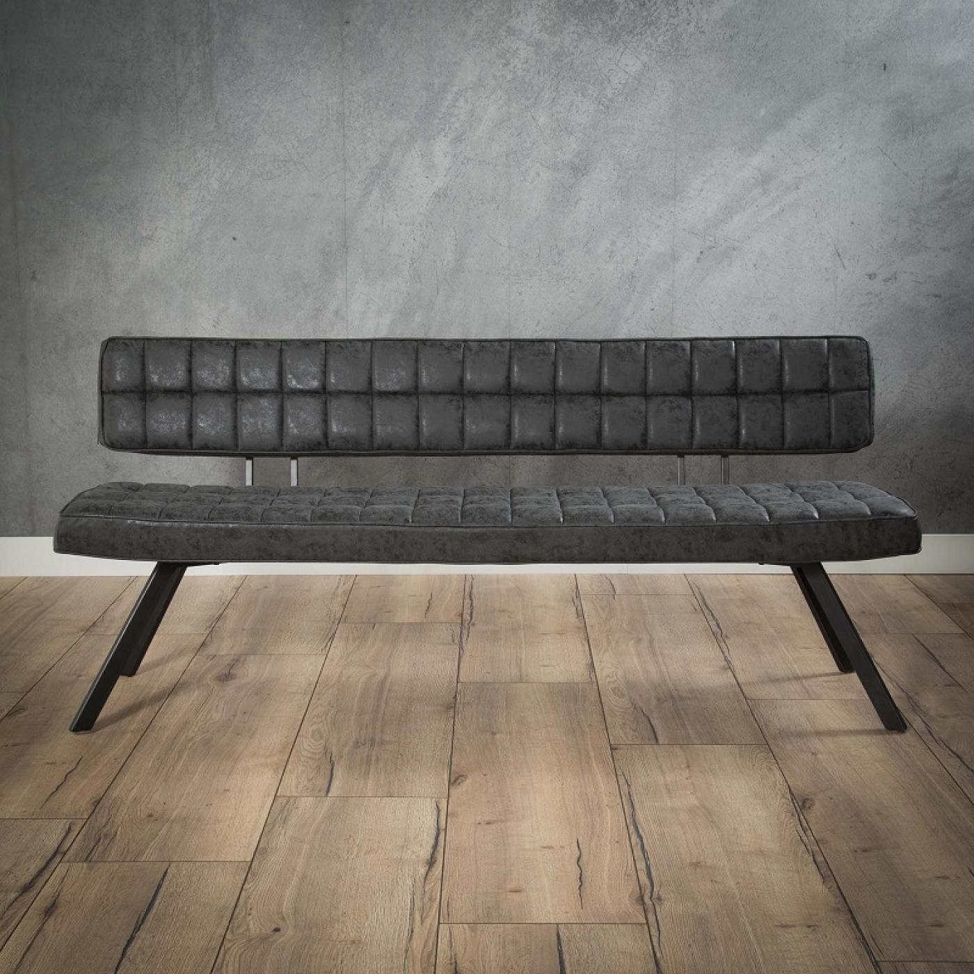 Esszimmerbank Josie | Kunstleder | schwarz | 150/180 | verschiedene Größen