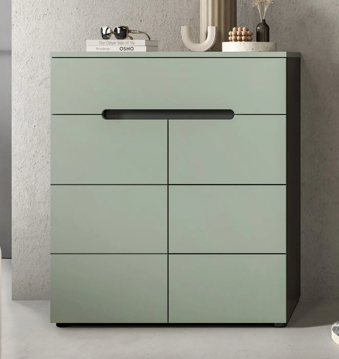 Garderoben-Set Canu 3 | Basalt grau / Smoke Green | 3-teilig