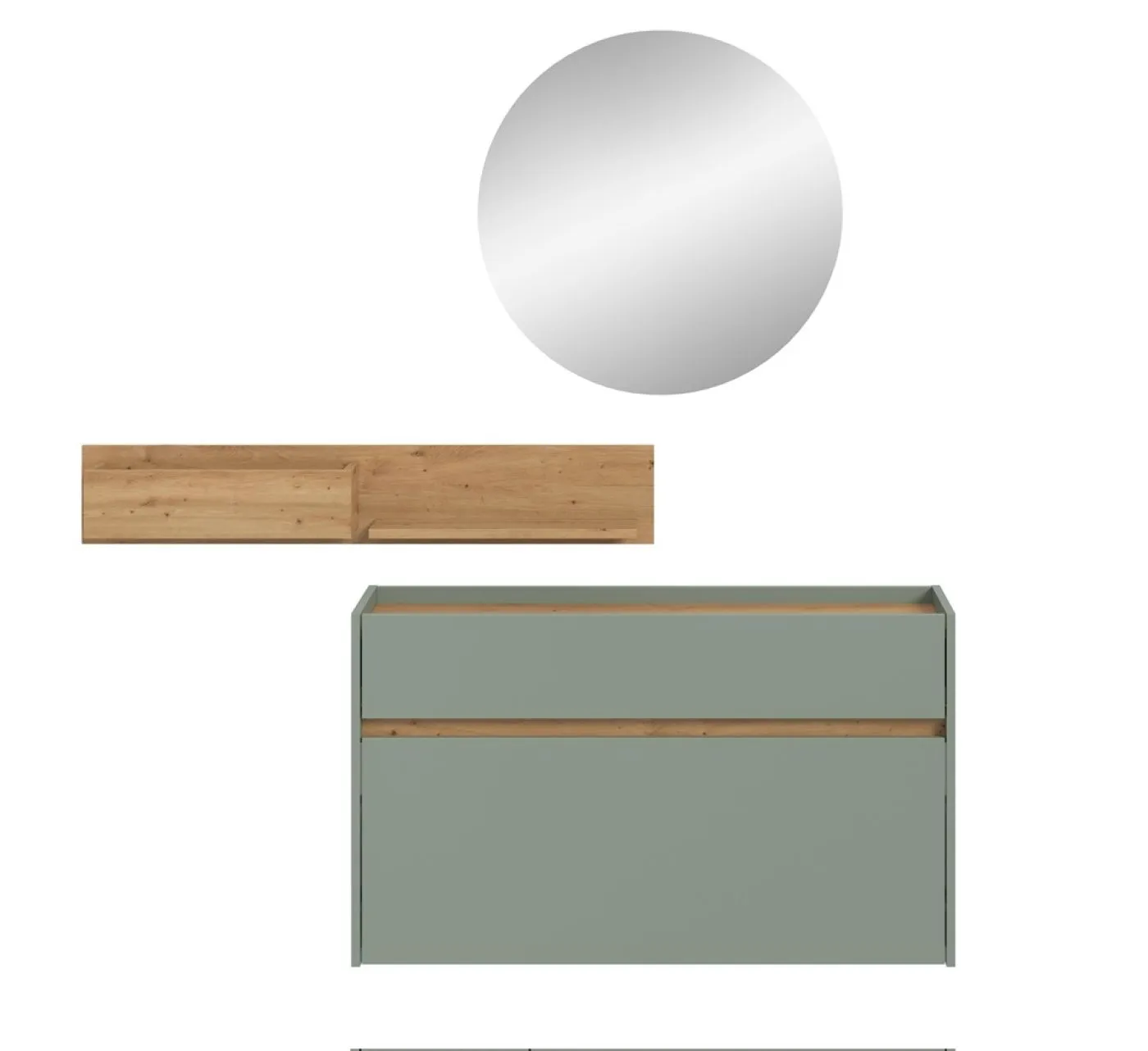 Garderoben-Set Drive 3 | Salbei / Artisan Oak | 3-teilig
