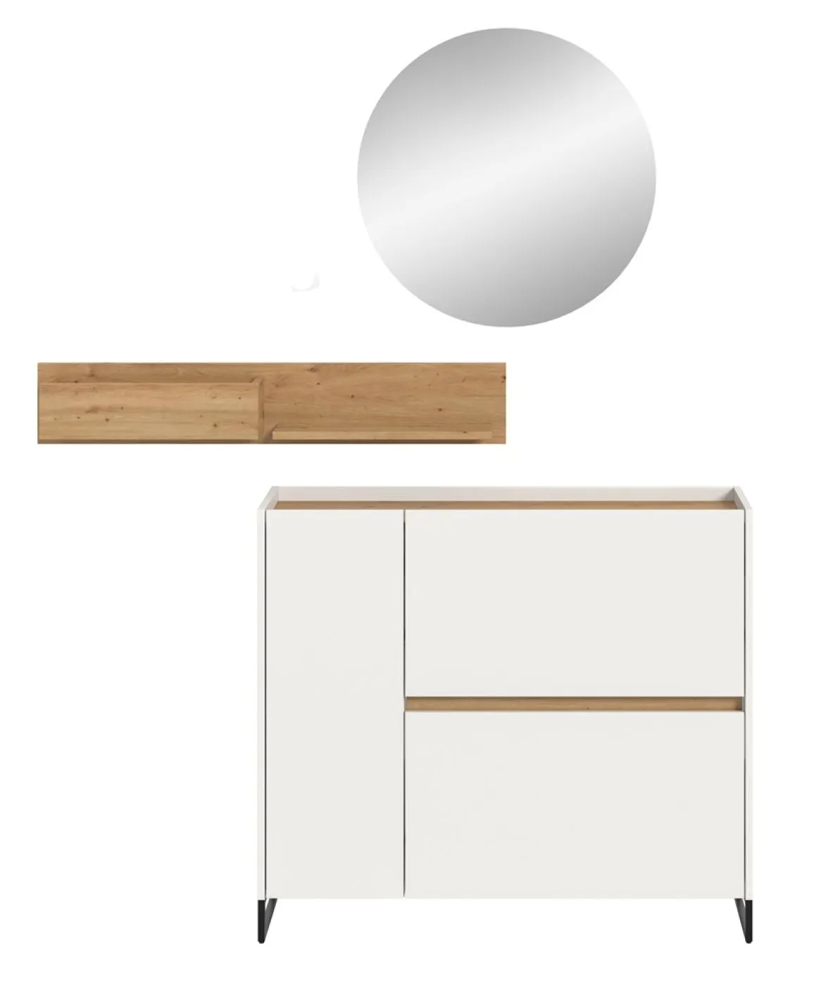 Garderoben-Set Drive 4 | weiß / Artisan Oak | 3-teilig