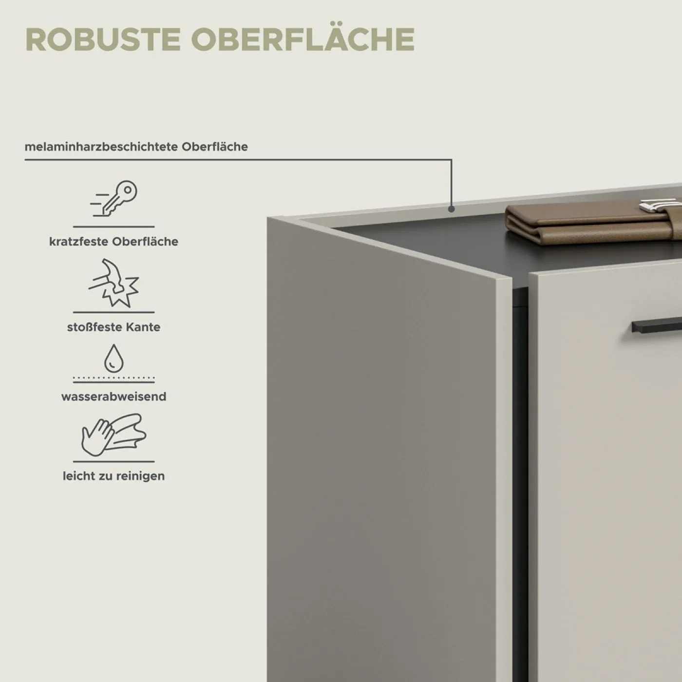 Garderoben-Set Emil | Kaschmir / schwarz | 4-teilig