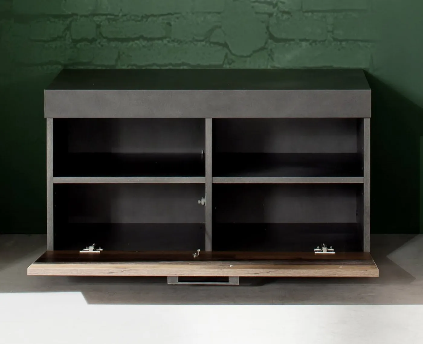 Garderoben-Set Indy 1 | Old Used Wood / Matera grau | 3-teilig | Shabby Look