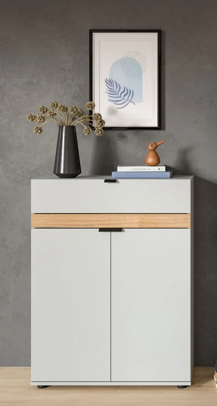 Garderoben-Set Naro 1 | grau / Evoke Oak | 3-teilig