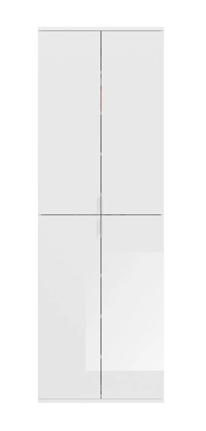 Garderoben Set Projekt X 1 | weiß Hochglanz / Spiegeltüren | 4-teilig