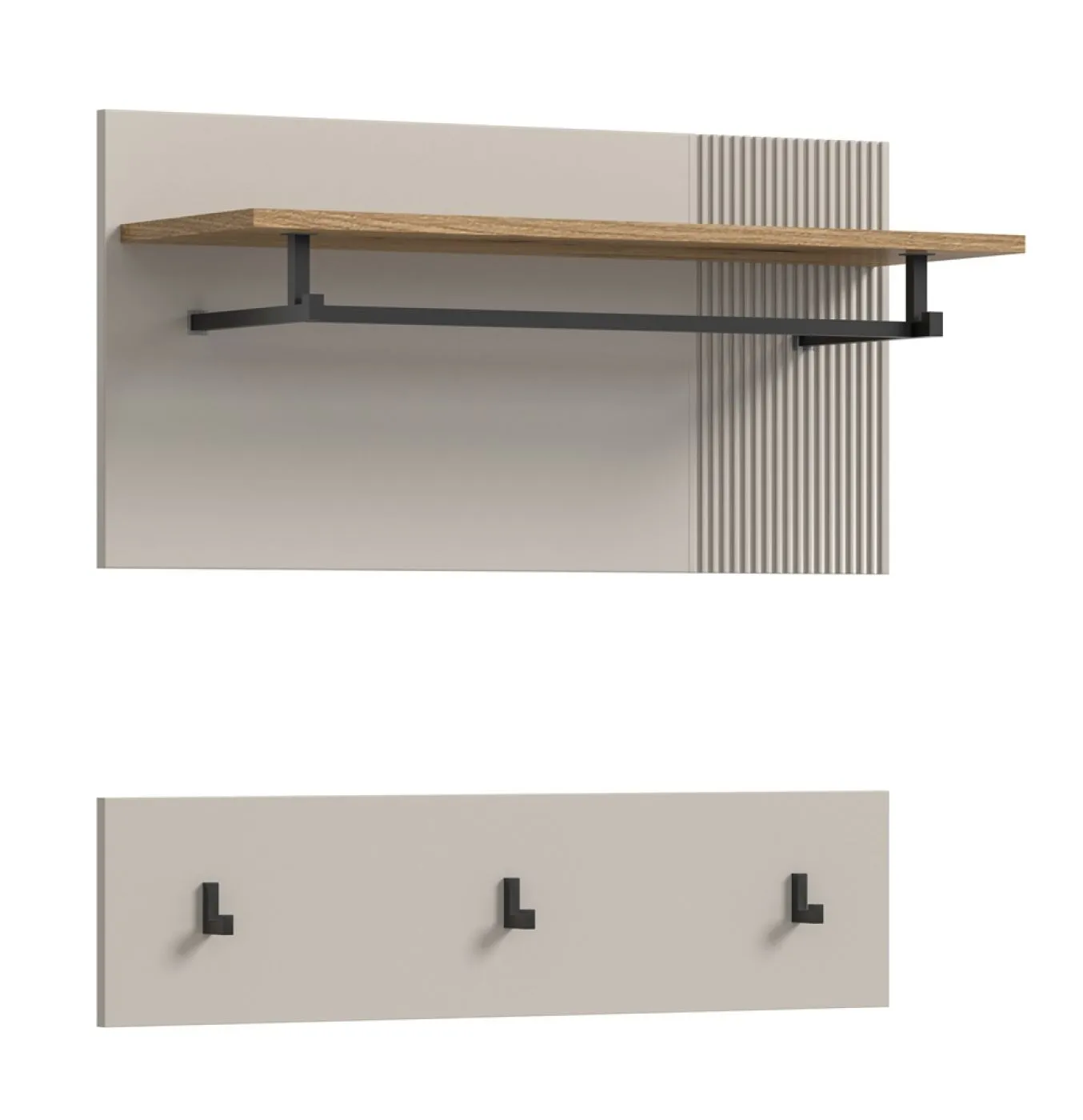 Garderoben-Set Slide | Kaschmir / Evoke Oak | 3-teilig