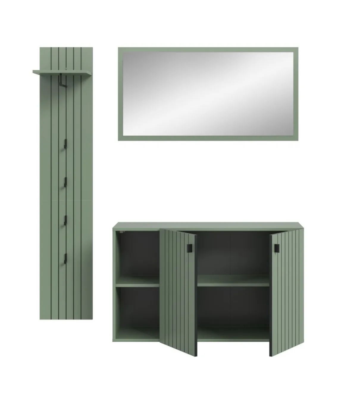 Garderoben-Set Station 2 | Smoke Green | 3-teilig
