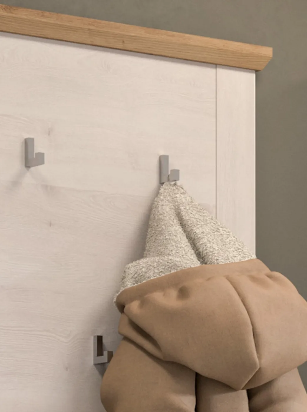 Garderoben-Set Verona | Lärche Sibiu / Eiche | 5-teilig mit Sitzkissen