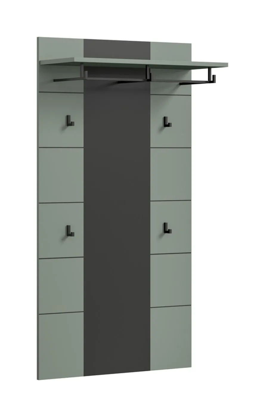 Garderobenpaneel Canu 2 | Smoke Green / Basalt grau