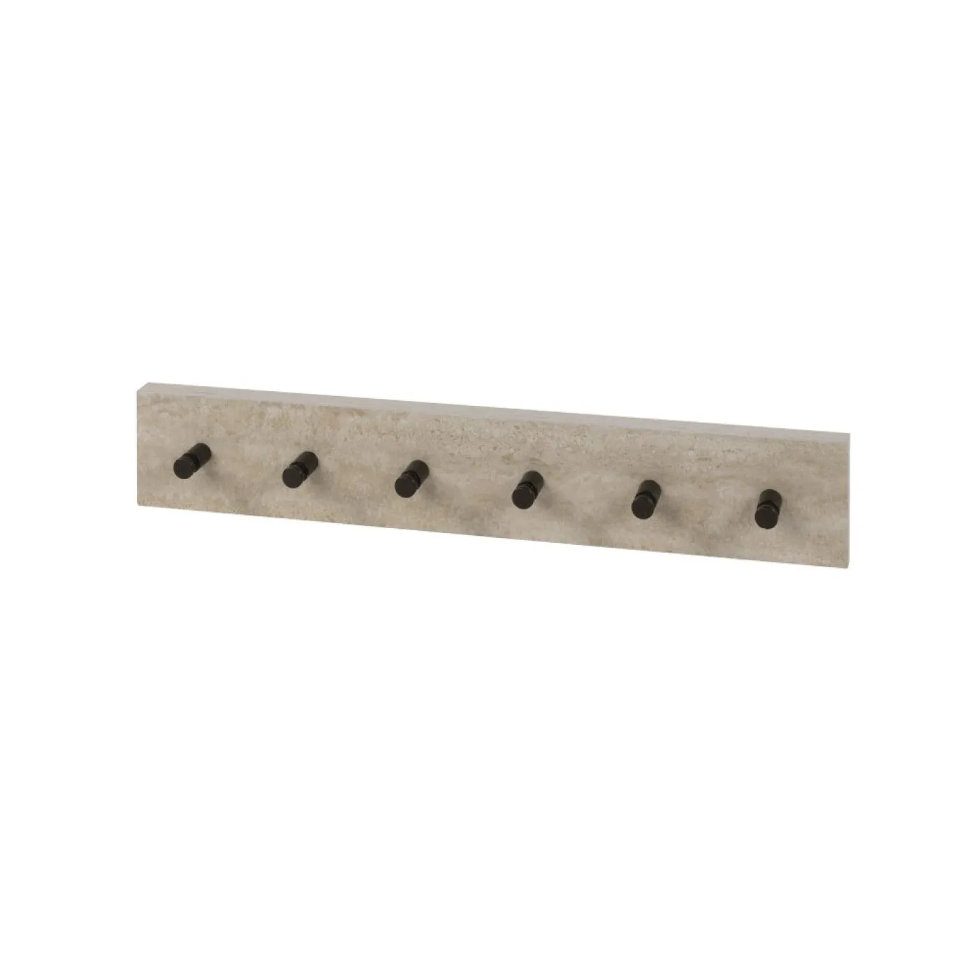 Garderobenpaneel Pula | 6 Haken | Keramik travertin