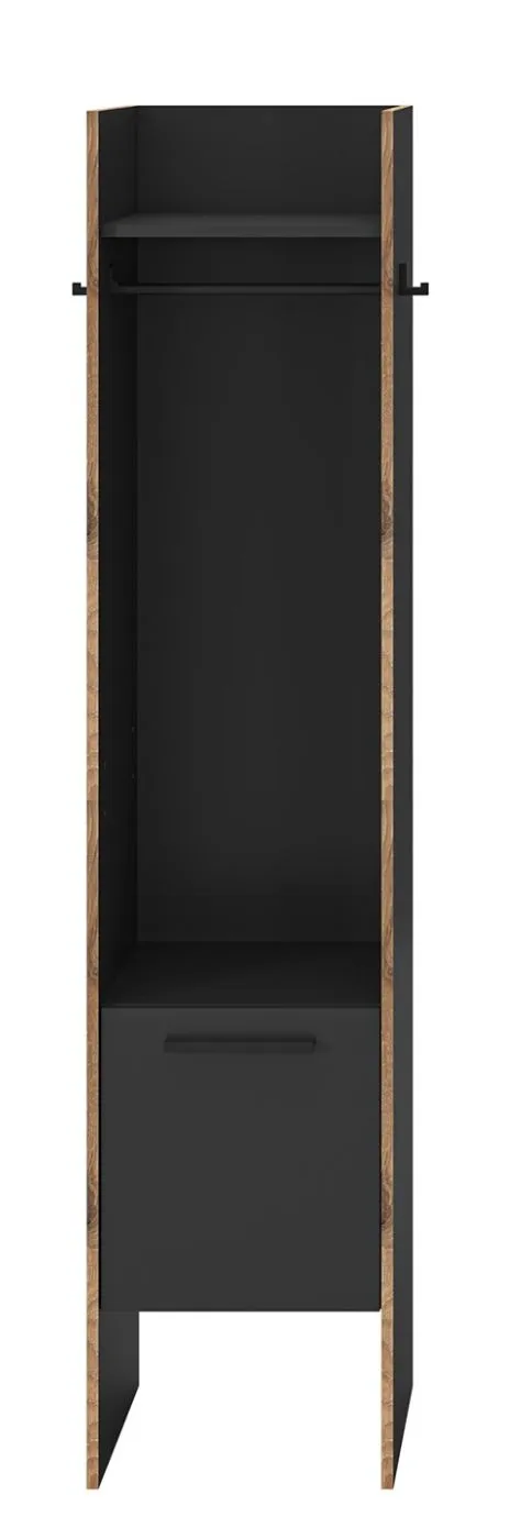 Garderobenschrank Bueno | Basalt / Nox Oak | 42 x 189 x 37 cm