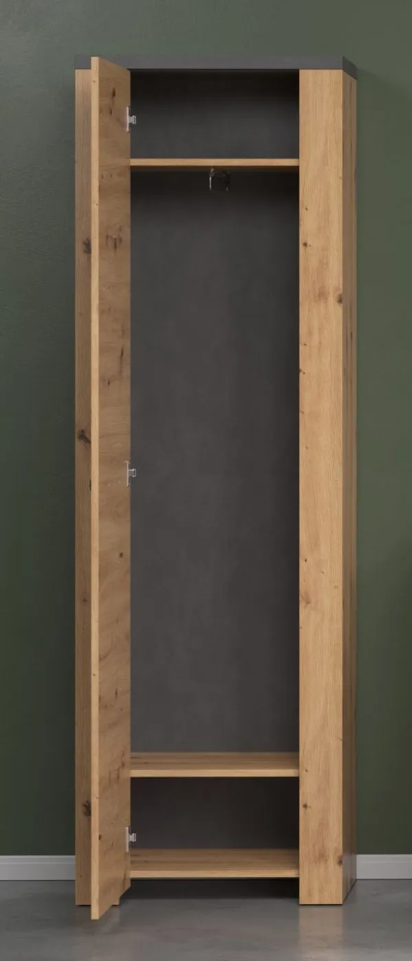 Garderobenschrank Follow | Artisan Eiche / Matera grau