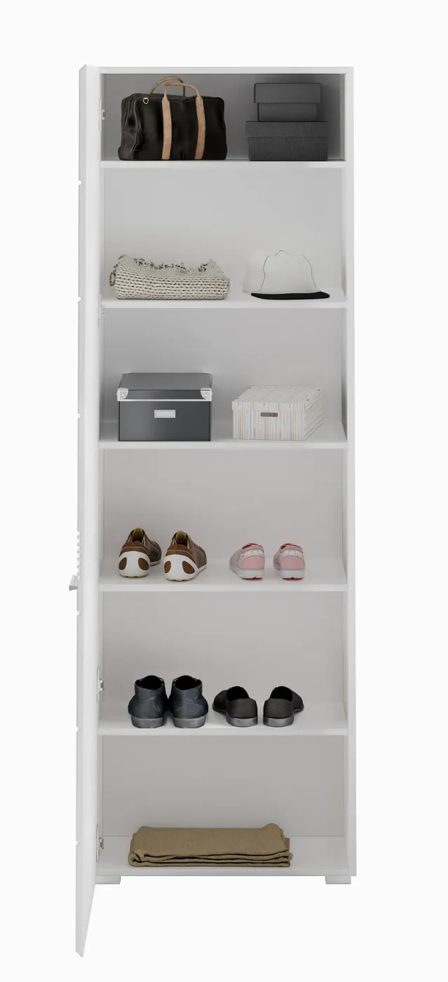 Garderobenschrank Linus | weiß Hochglanz